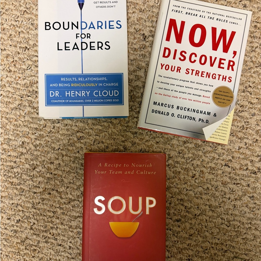 3 Hardback Leadership Development Books